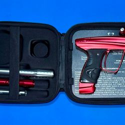 💥 DLX Luxe X Paintball Gun Marker - With Freak Barrel Kit - RED and Silver 💥