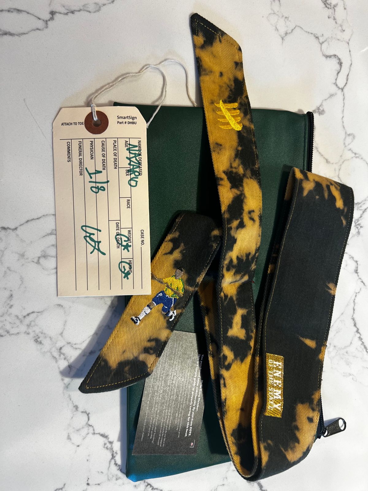 ENEMY OF THE STATE HEADBAND “NAZARIO” 1/8 Gold tag/ Gold Hash. NEW