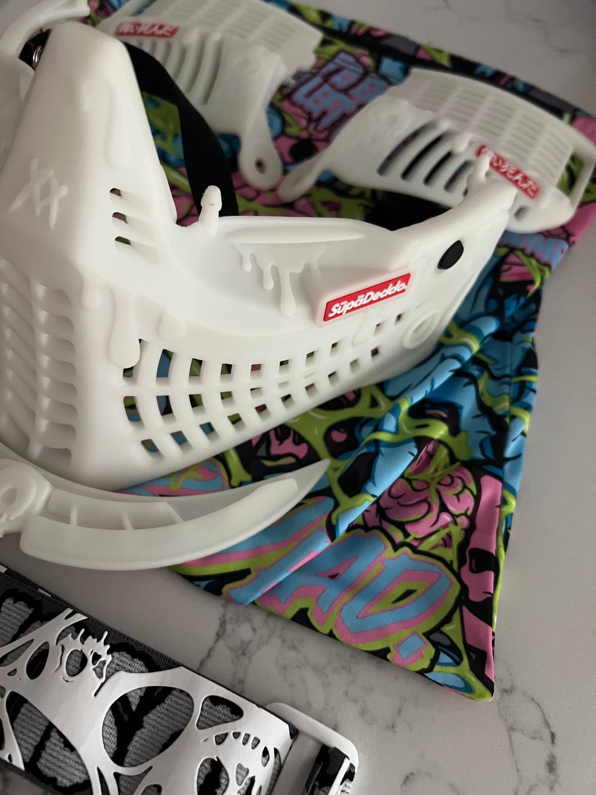 SUPER DEAD SUNDAZE Rainblade PRIMO WHITE SET MASK BOTTOMS & EARS NEW