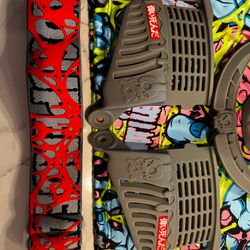 SUPERDEAD PRIMO SUNDAZE STEALTH GREY MASK SET EARS, PLUGS, RAINBLADE, GOGGLE STRAP & MASK BOTTOMS/ BAG NEW