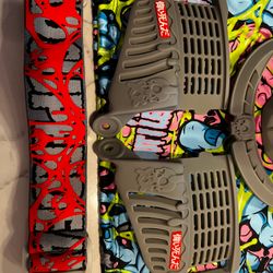 SUPERDEAD PRIMO SUNDAZE STEALTH GREY MASK SET EARS, PLUGS, RAINBLADE, GOGGLE STRAP & MASK BOTTOMS/ BAG NEW
