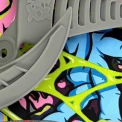 SUPERDEAD PRIMO SUNDAZE STEALTH GREY MASK SET EARS, PLUGS, RAINBLADE, GOGGLE STRAP & MASK BOTTOMS/ BAG NEW