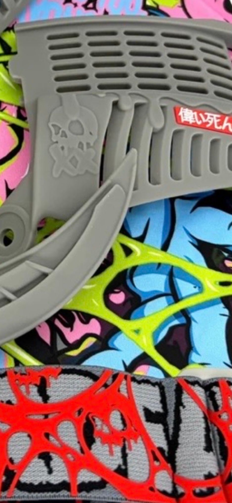 SUPERDEAD PRIMO SUNDAZE STEALTH GREY MASK SET EARS, PLUGS, RAINBLADE, GOGGLE STRAP & MASK BOTTOMS/ BAG NEW