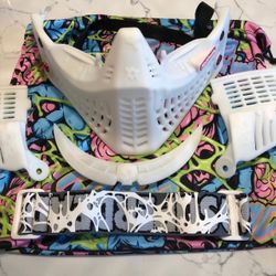 SUPER DEAD SUNDZAZE PRIMO WHITE COMBO 50” BRAND NEW MASK SET BOTTOMS/ EARS/ GOGGLE STRAP, BAG