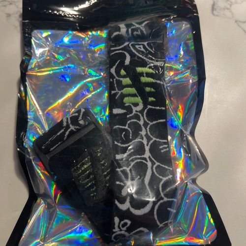 ENEMY OF THE STATE GOGGLE STRAP Graffiti GLOW HASH WITH BLACK HASH NEW