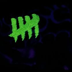 ENEMY OF THE STATE GRAFFITI STRAP ALL UV GLOW HASH NEW