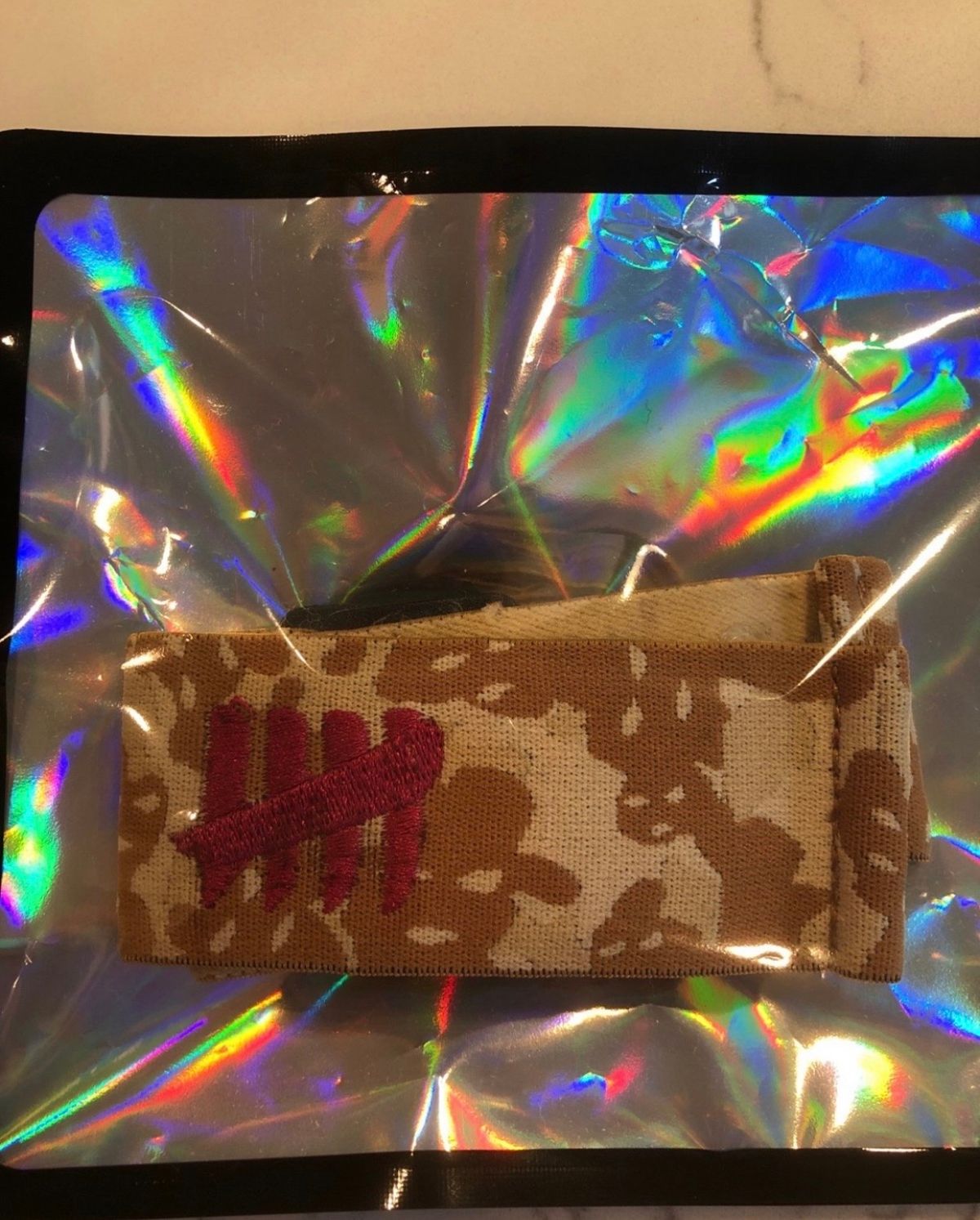 ENEMY OF THE STATE BROWN CAMO SKIMASK STRAP DARK MAROON/RED HASH” NEW