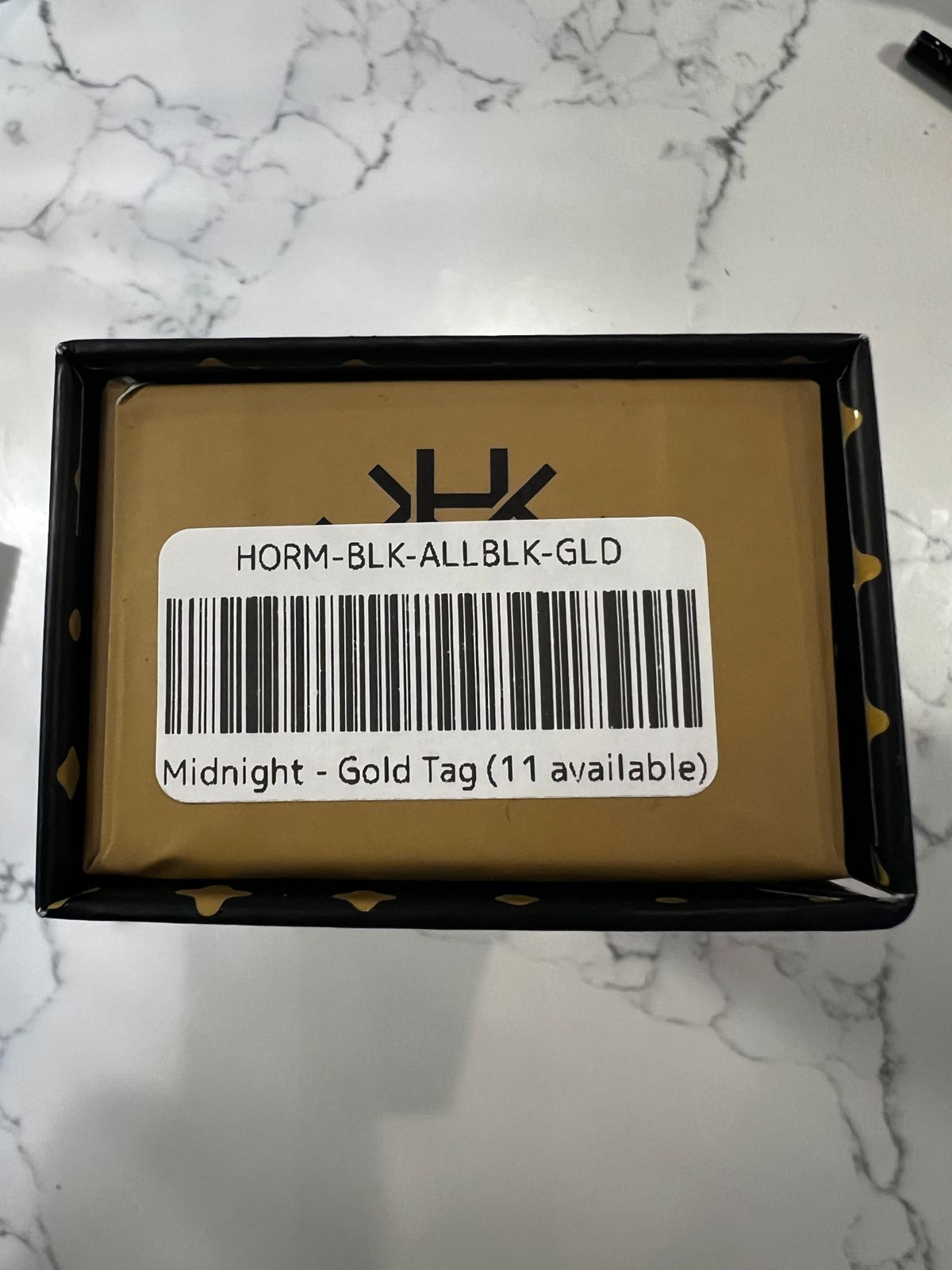 HORMESIS MIDNIGHT SERIES BLACK 11/11 GOLD TAG NEW HEADBAND 