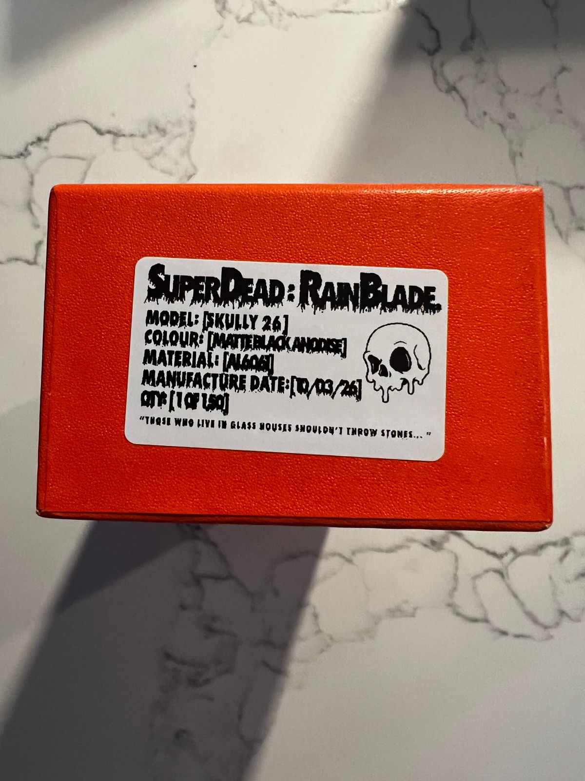 Superdead Aluminum Skully Rainblade New 1-150 