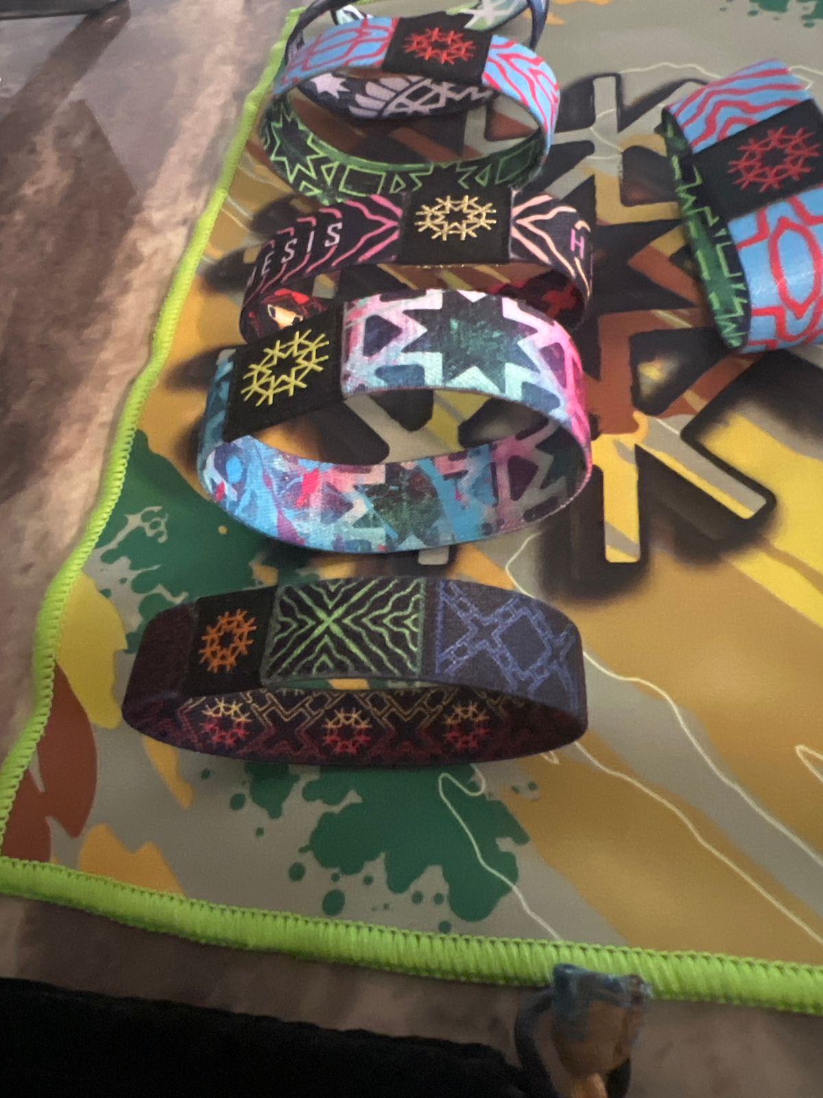 HORMESIS 7 wristbands, 1 lanyard,1 Black Velvet headband bag, 1 Micro fiber. 