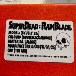 Superdead Aluminum Skully Rainblade New 1-150 