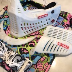 SUPER DEAD SUNDZAZE PRIMO WHITE COMBO 50” BRAND NEW MASK SET BOTTOMS/ EARS/ GOGGLE STRAP, BAG