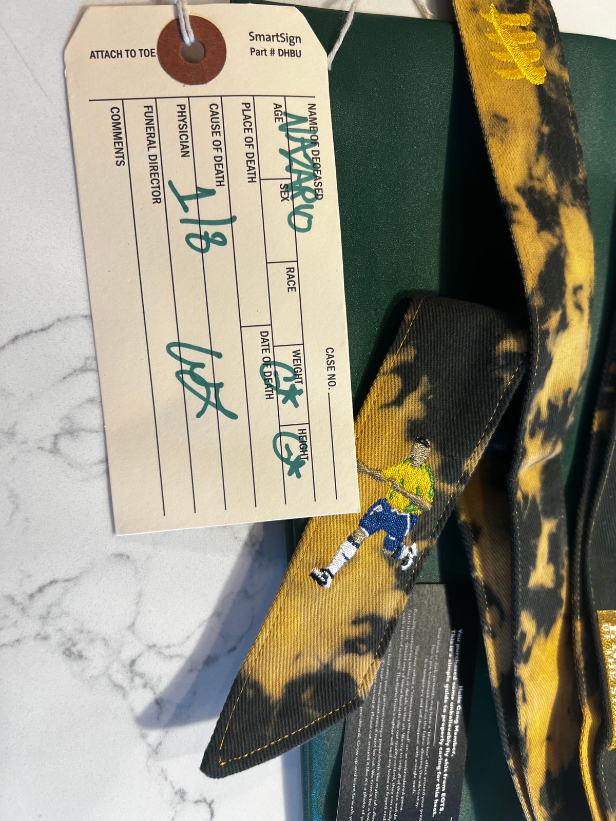 ENEMY OF THE STATE HEADBAND “NAZARIO” 1/8 Gold tag/ Gold Hash. NEW