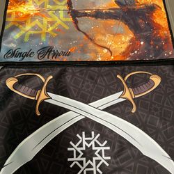 HIRMESIS LOT 13 Stickers, 2 MICRO FIBERS NEW, 1 GOLD KEYCHAIN, 1 REVERSIBLE WRIST BAND NEW! 