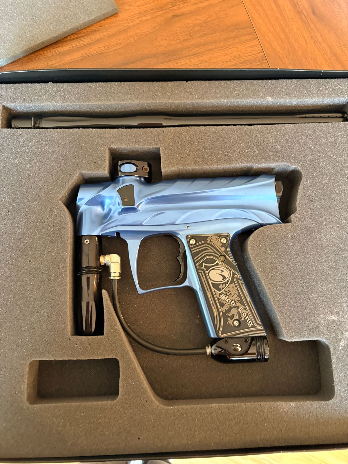 Bob Long Marq Closer, custom blue anodized finish