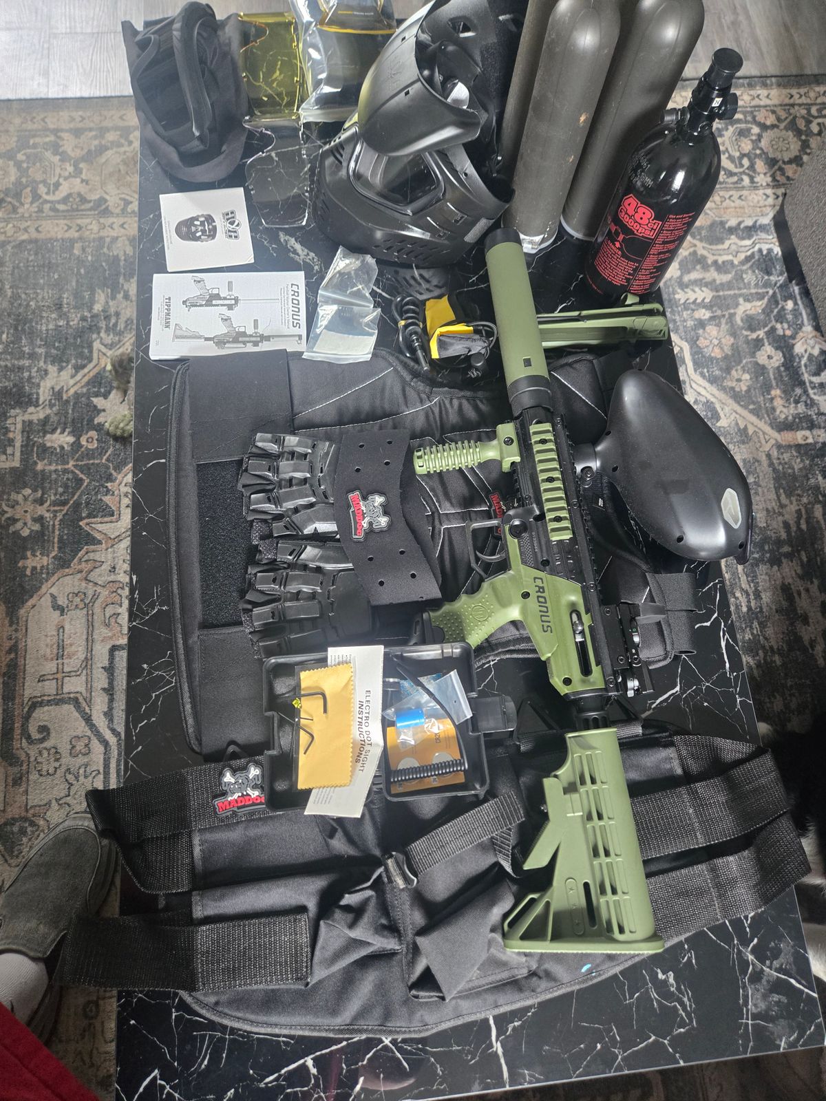 Maddog Tippmann Cronus Tactical Protective Paintball Gun Marker Starter Package