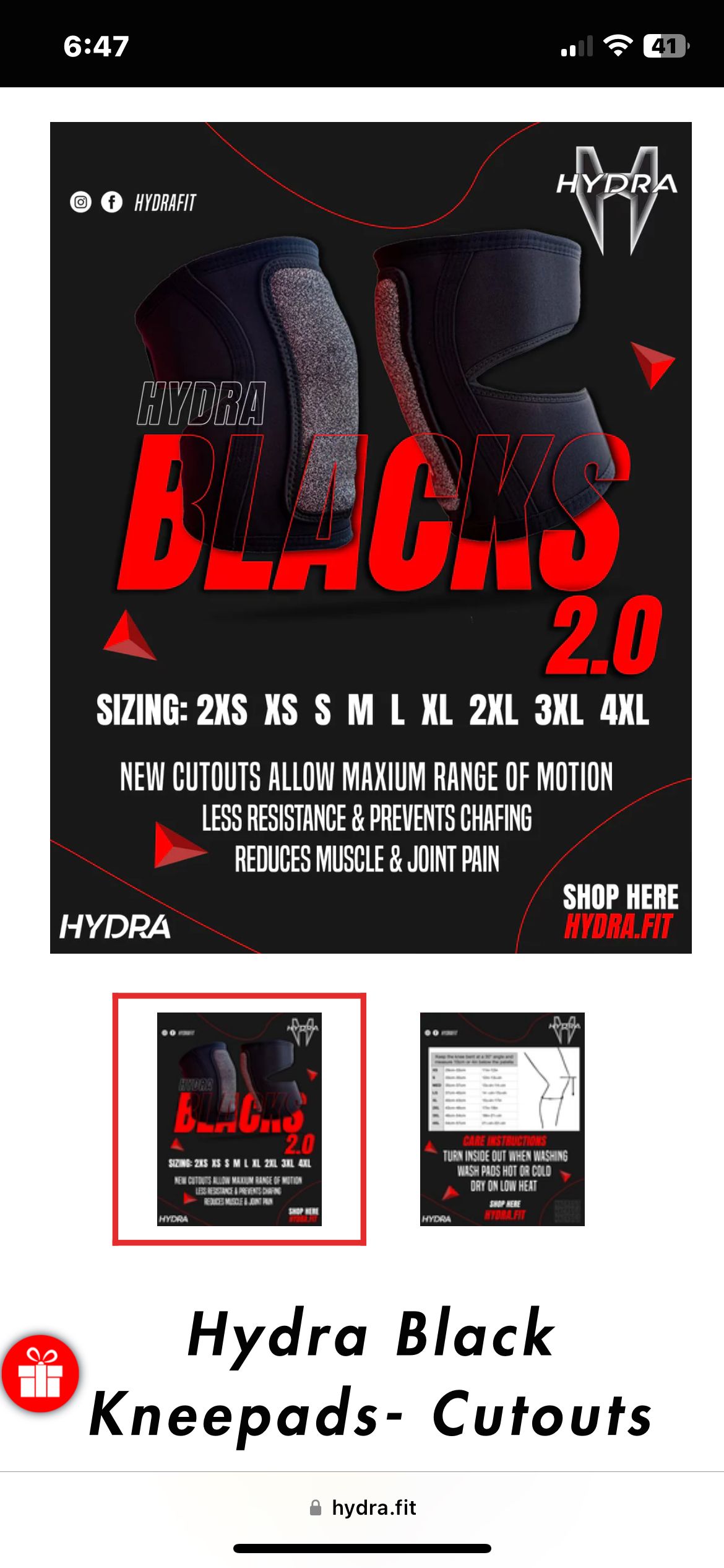 Hydra Blacks 2.0 Knee Pads