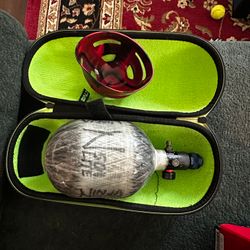 Ninja Lite Air Tank – 50ci / 4500psi (Carbon Fiber) with grip, case, and tank cap