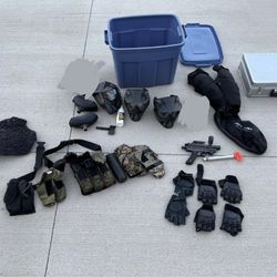 Markers, Masks, Gear Lot
