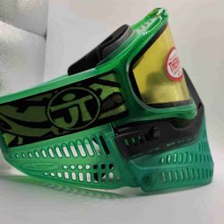Custom clear dyed neon green with yellow lense