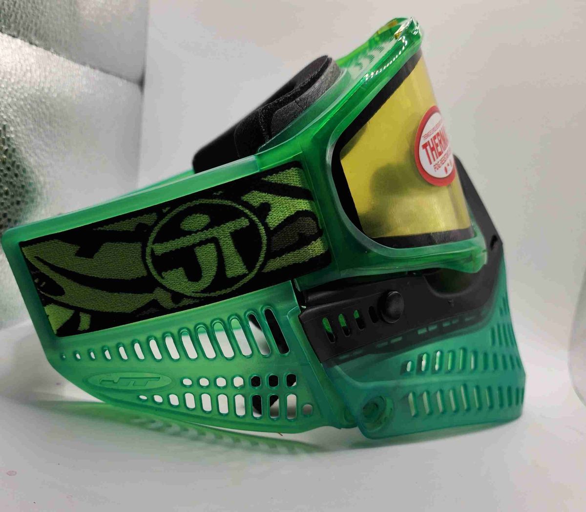 Custom clear dyed neon green with yellow lense