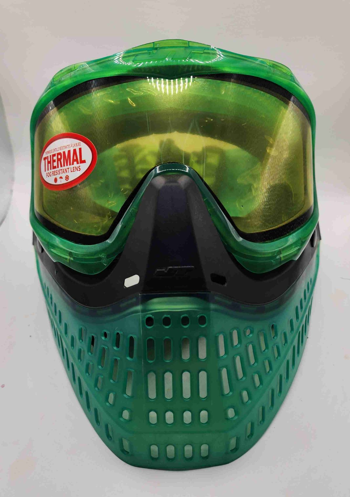 Custom clear dyed neon green with yellow lense