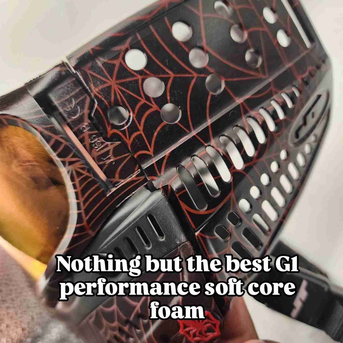 Custom Red Widow custom mask with G1 foam 