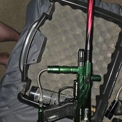 Paintball Starter Lot – Tippmann 98 Custom with scope and foregrip & Spyder Imagine with 2 co2 tanks and aftermarket barrel 