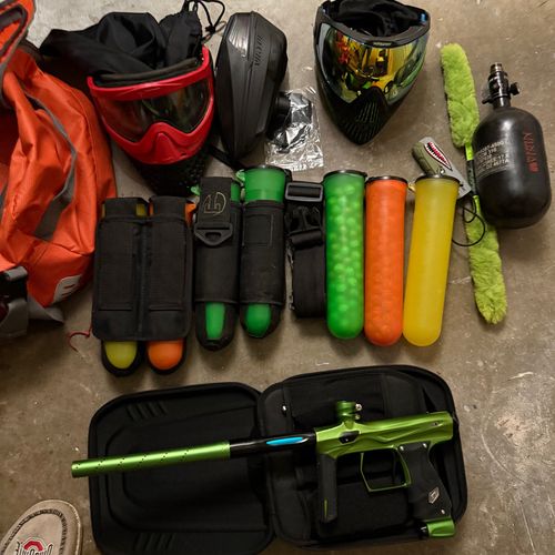 Paintball gun and gear