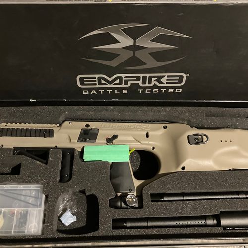Excellent condition paintball equipment including markers