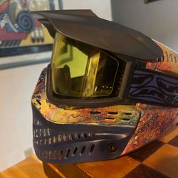 Galaxy dipped blue og ize goggles with a new school visor 