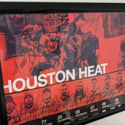 Houston Heat Signed poster