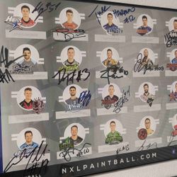 2018 NXL World Cup signed poster