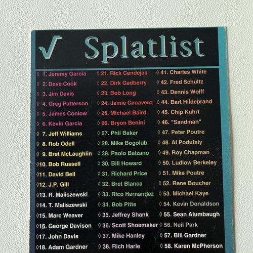 '93 Paintball ProSet Trading Cards