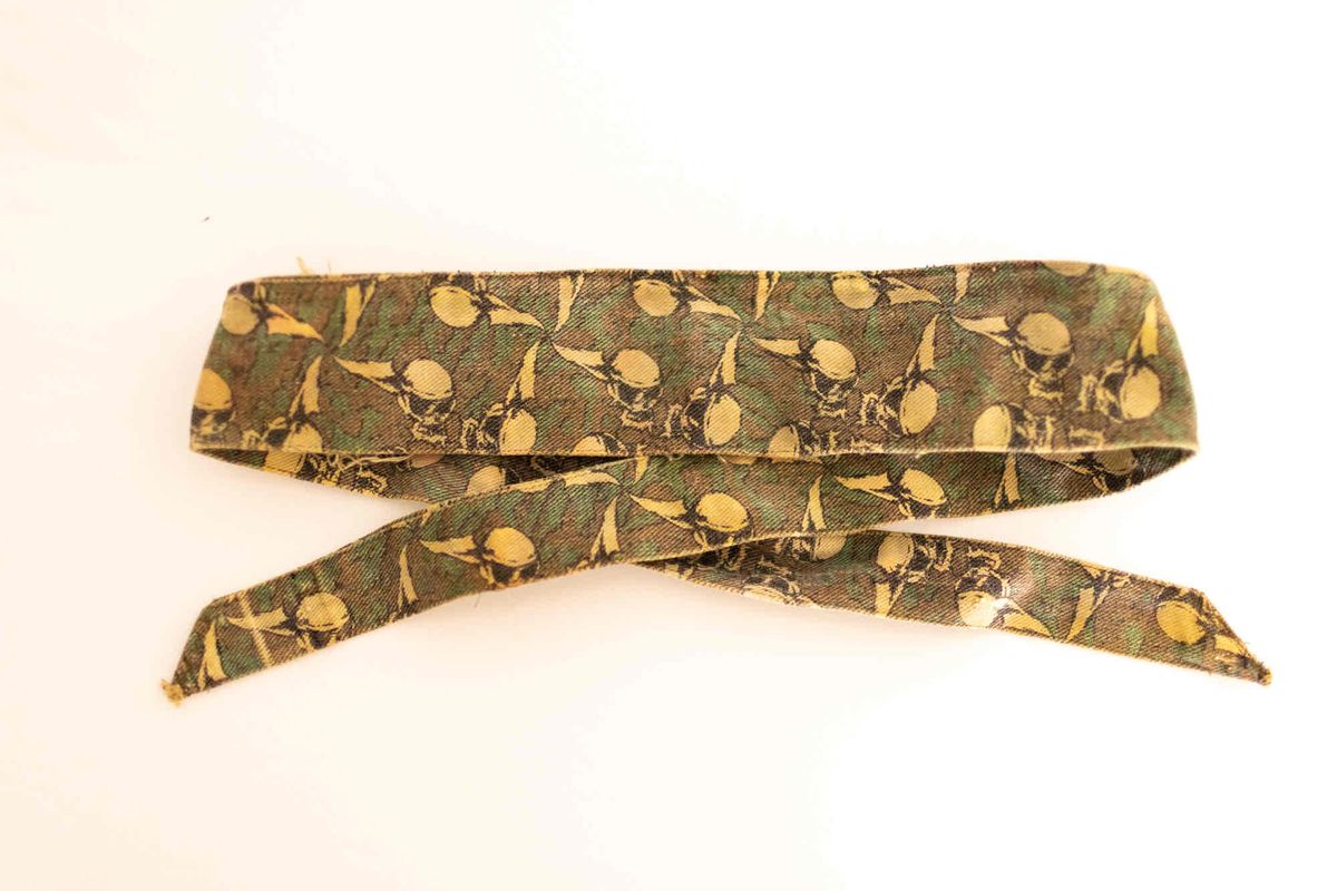 Green Flying Skull Headband