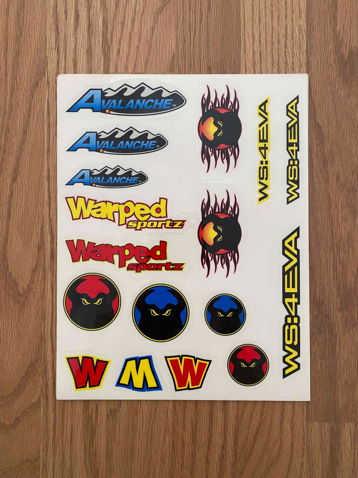 Avalanche / Warped Sportz Sticker Sheet