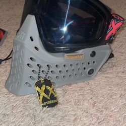 Slate/Gold Superdead Paintball Mask (Banana frames)