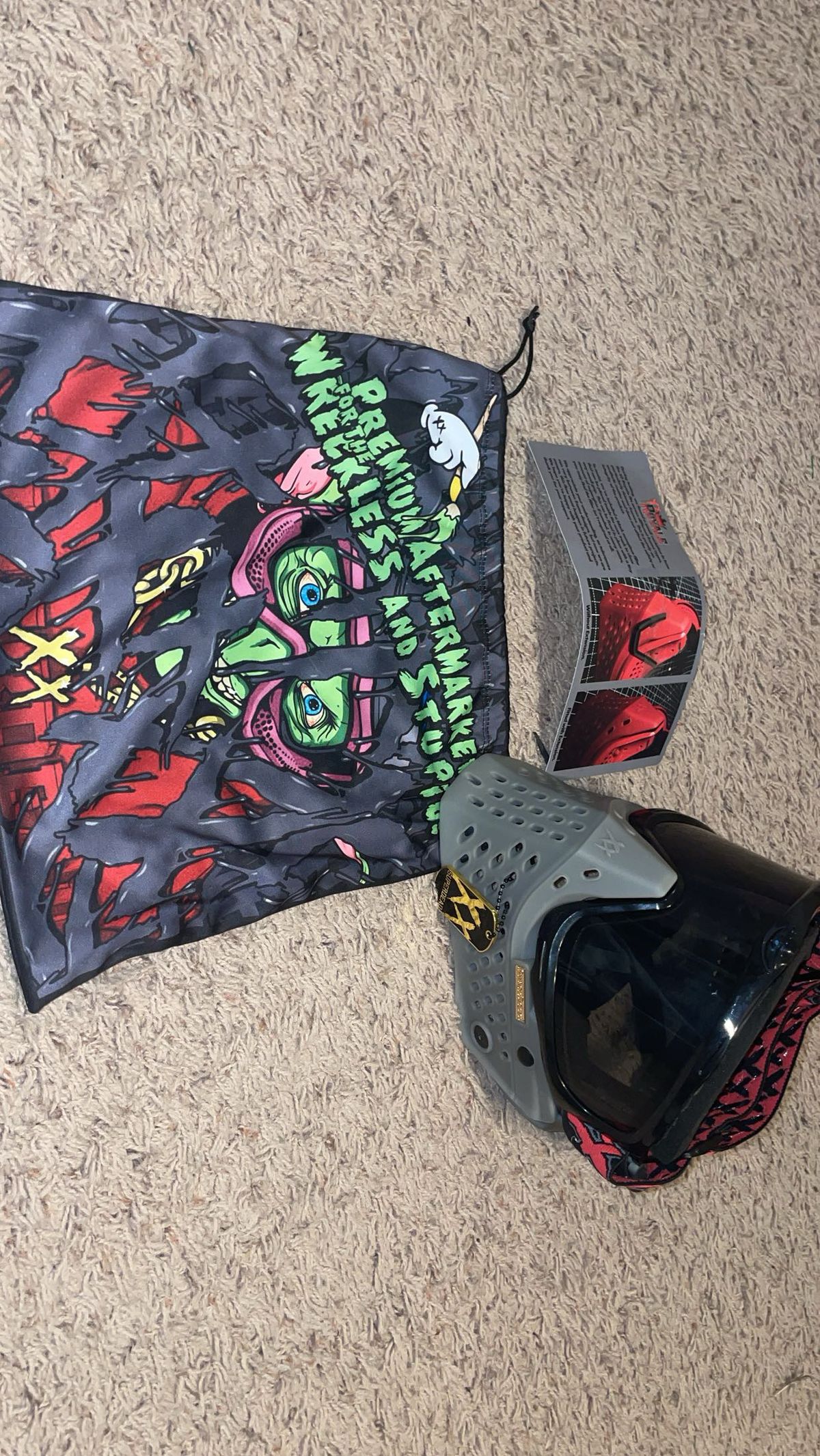 Slate/Gold Superdead Paintball Mask (Banana frames)