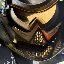 Complete Paintball Gearbag Lot - Masks, Loaders, Barrels, & Accessories (Dye, Empire, Valken)