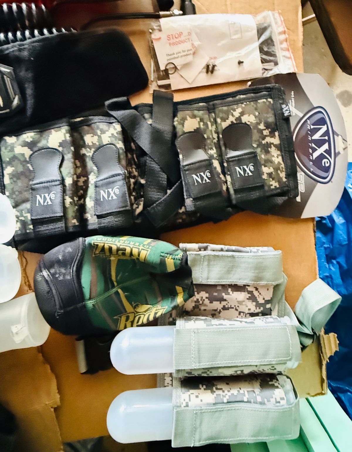Complete Paintball Gearbag Lot - Masks, Loaders, Barrels, & Accessories (Dye, Empire, Valken)