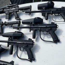 Tippmann Paintball Lot – 6 Markers, Masks & Gear