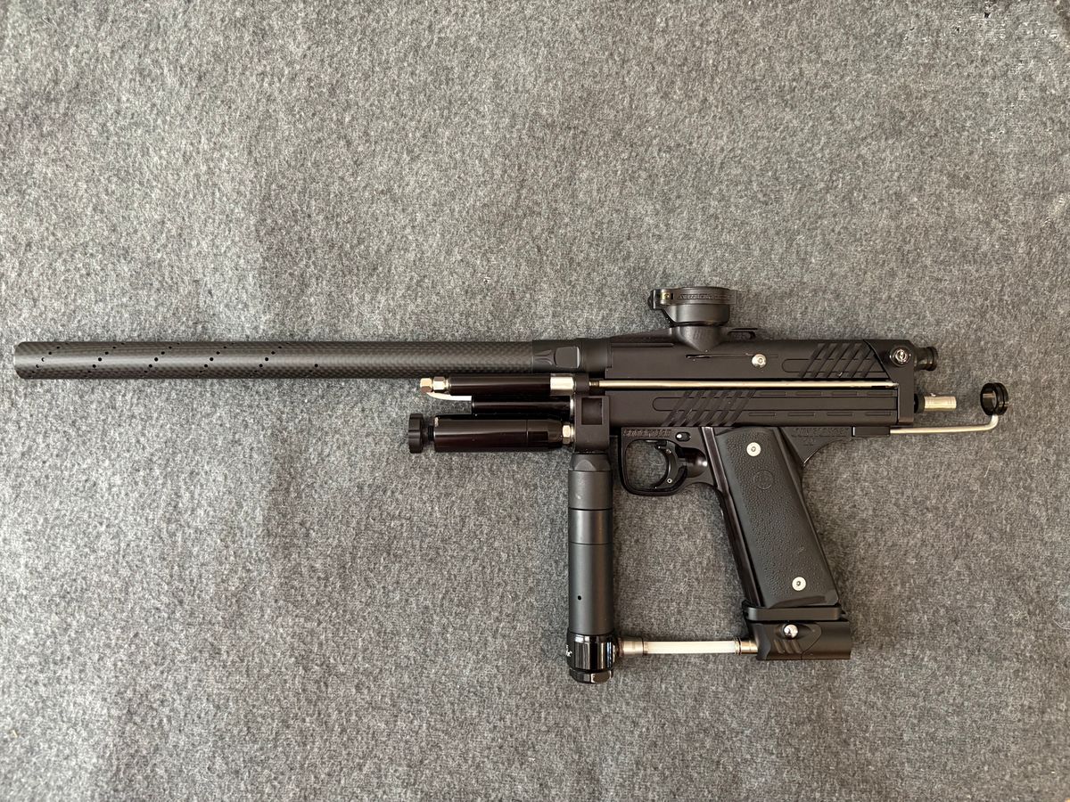 Shocktech SFL Autococker Paintball . Custom Angry. Rare one of one. Marker