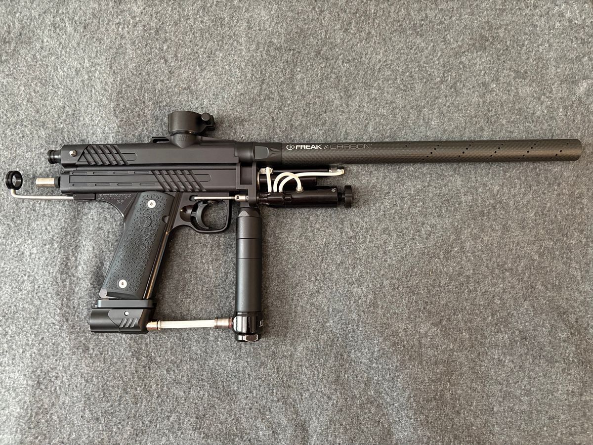 Shocktech SFL Autococker Paintball . Custom Angry. Rare one of one. Marker