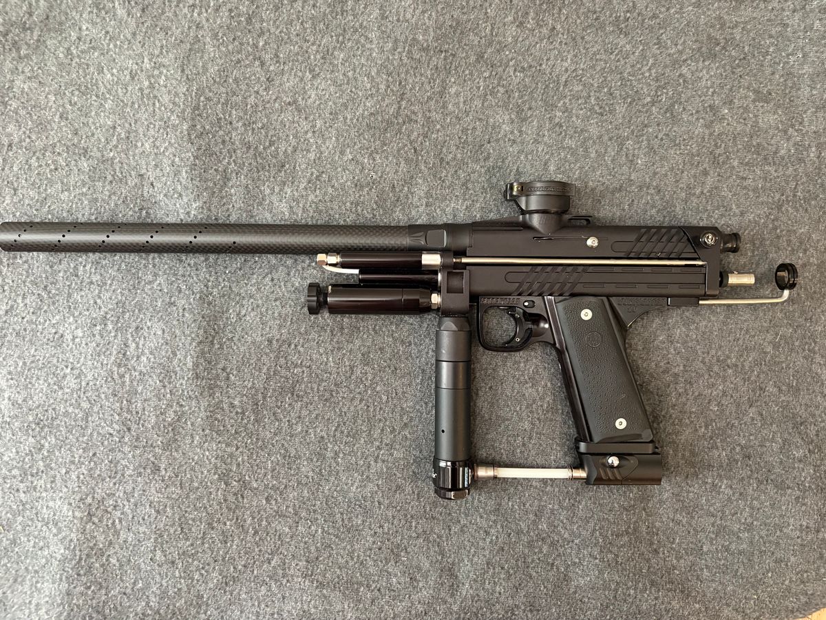 Shocktech SFL Autococker Paintball . Custom Angry. Rare one of one. Marker
