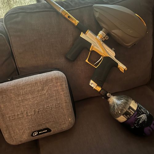 Planet Eclipse LV2 Paintball Marker w/ Ninja 68/4500 Tank & Spire IR2 Hopper – Like New