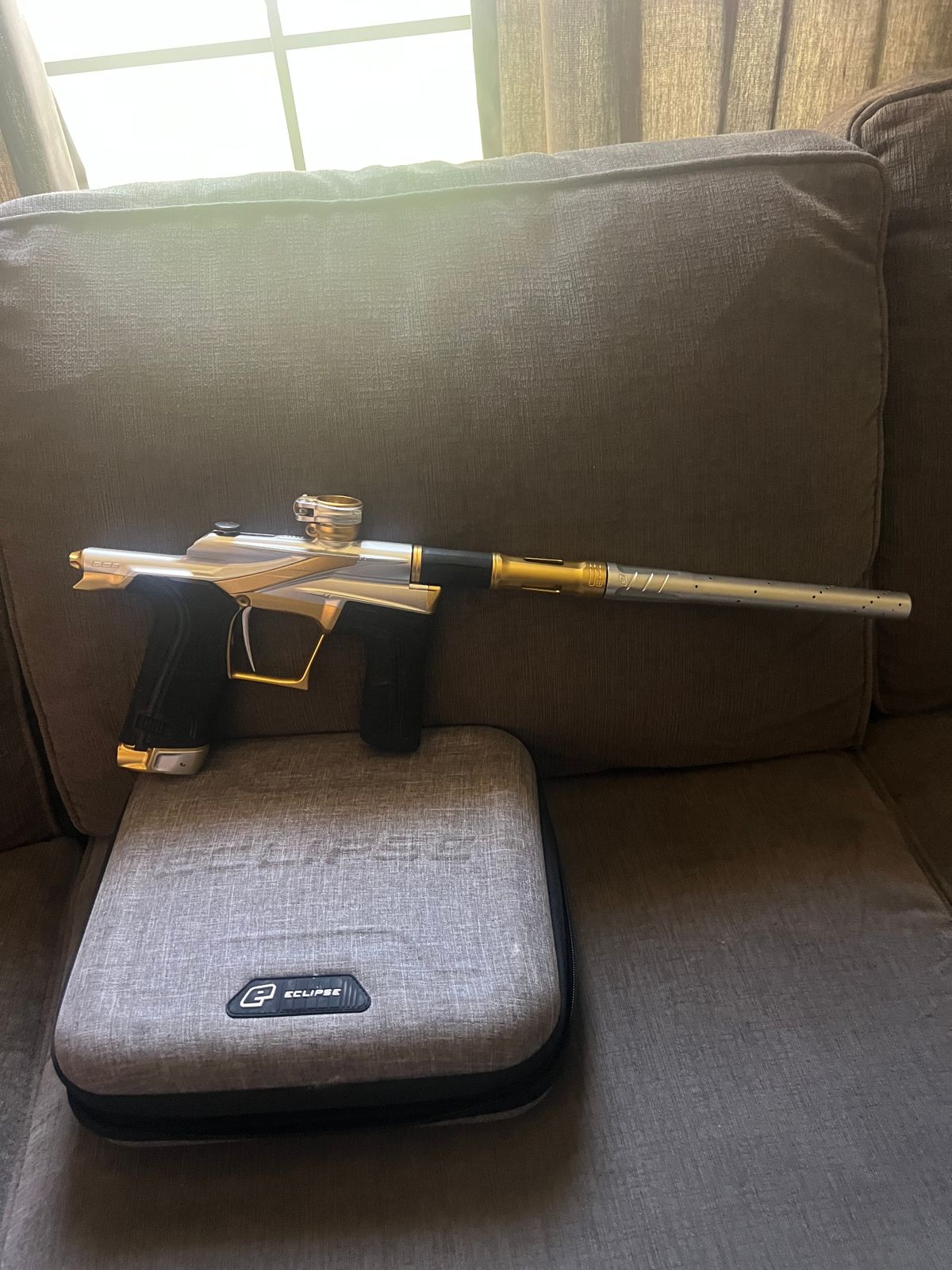 Planet Eclipse LV2 Paintball Marker w/ Ninja 68/4500 Tank & Spire IR2 Hopper – Like New