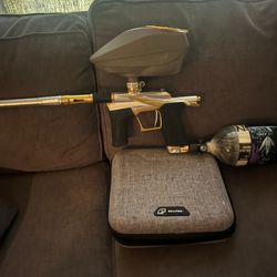 Planet Eclipse LV2 Paintball Marker w/ Ninja 68/4500 Tank & Spire IR2 Hopper – Like New