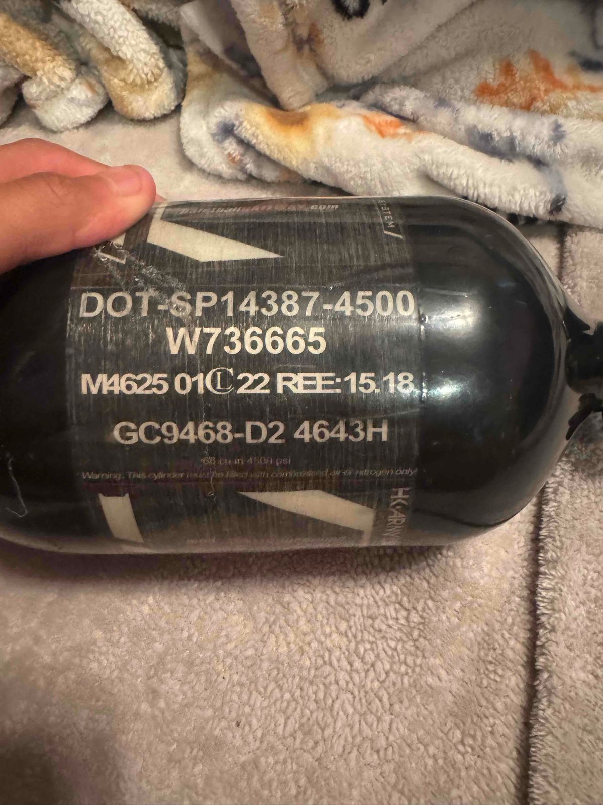 HK army 4500 paintball tank 