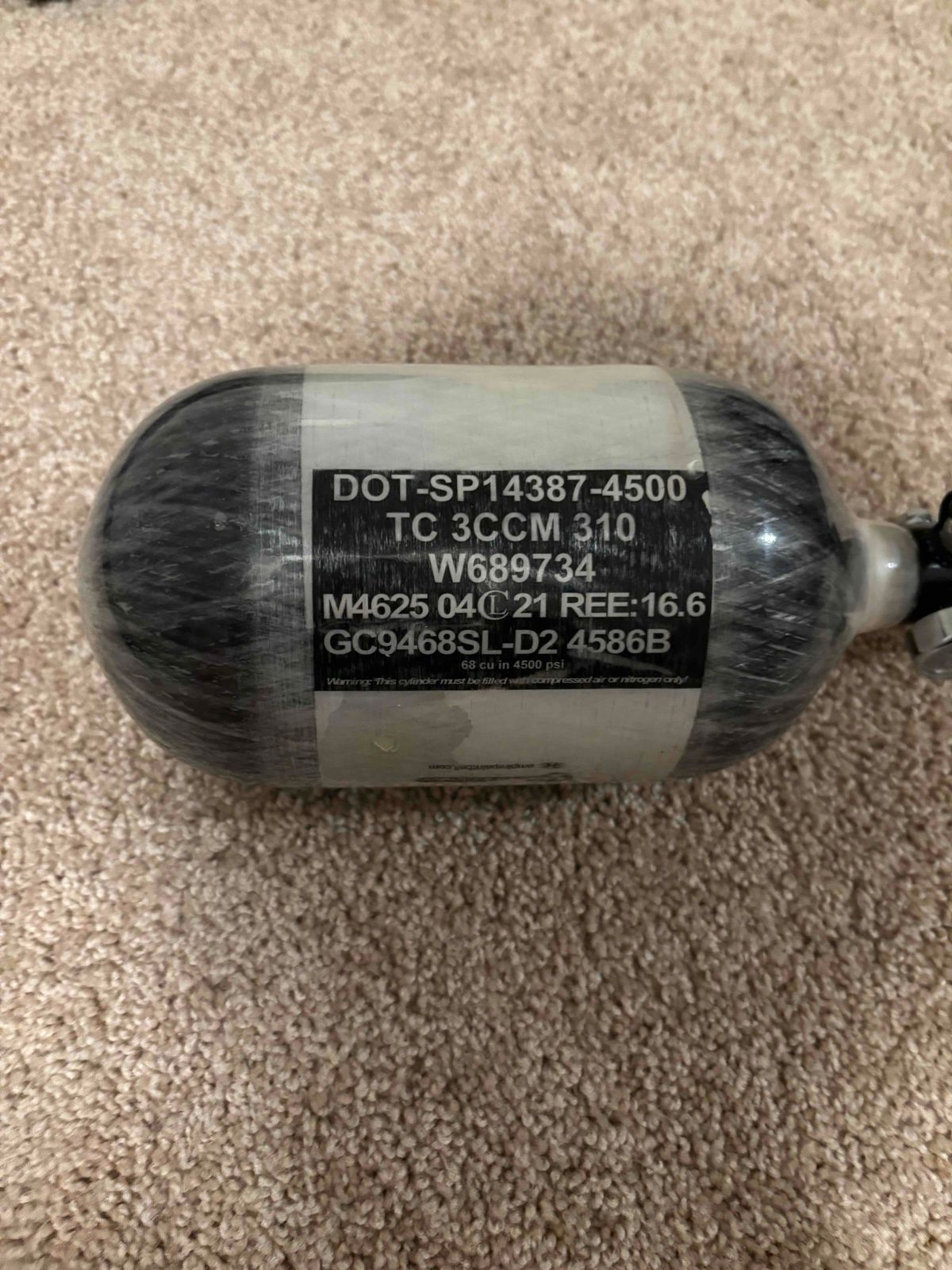 Empire 4500psi tabk 68cu