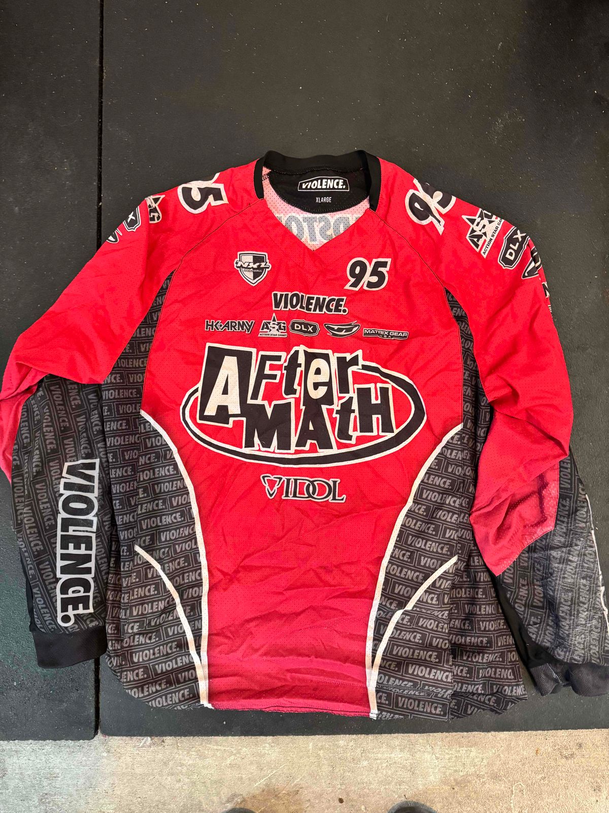 Aftermath 2024 Dallas Red Violence Jersey XL